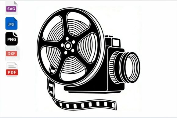Download Vintage Film Camera Reel SVG Clipart - Vintage film Collection