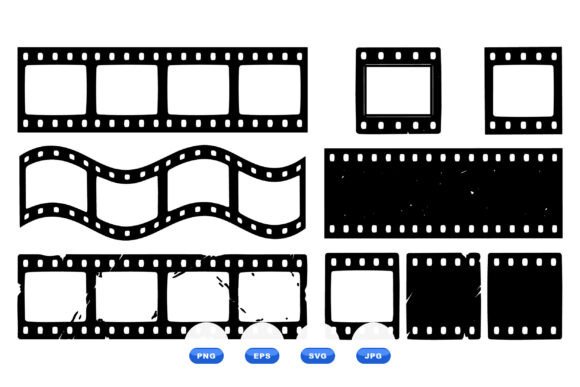 Download Vintage Film Strip Clipart Set - Vintage film Collection