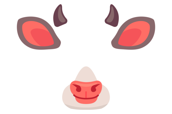 Download Cow Photo Filter. Animal Ears and Nose E - Photo filter Collection