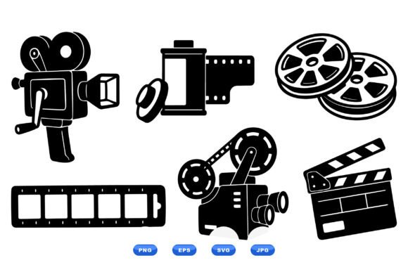 Download Vintage Film Movie Icon Set - Vintage film Collection