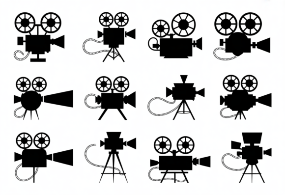 Download Vintage Film Camera Silhouette Clipart - Vintage film Collection
